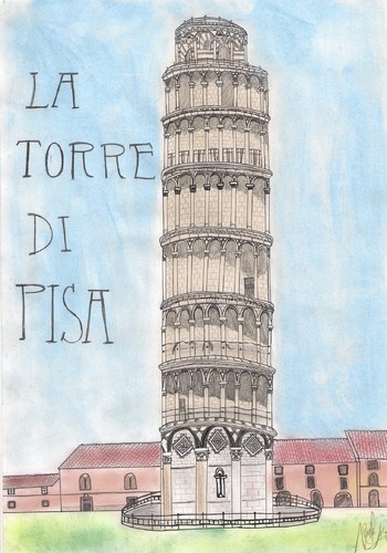 Cartoon: La Torre Di Pisa (medium) by apestososa tagged torre,pisa,tower,italia