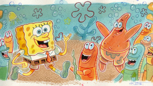 Cartoon: SpongeBob SquarePants (medium) by Cartoons and Illustrations by Jim McDermott tagged spongebob,tv,animation,cartoons