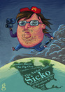 Cartoon: Michael Moore (small) by gilderic tagged caricature,portrait,gilderic,michael,moore,usa,film,documentary,movie,artist,cinema