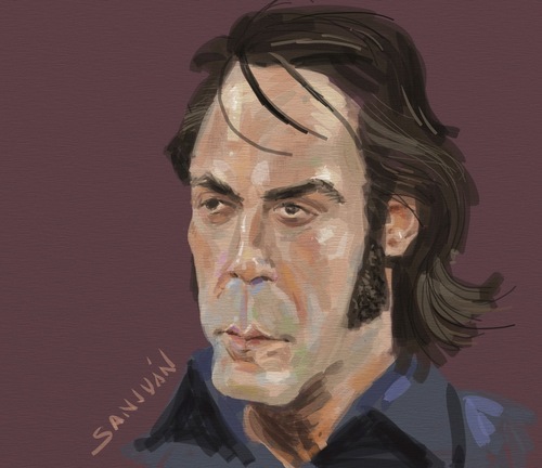 Cartoon: Bardem (medium) by sanjuan tagged film,theater