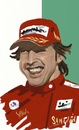 Cartoon: Fernando Alonso (small) by sanjuan tagged alonso fernando ferrari f1