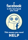 Cartoon: Facebook Addict Poster (small) by sebtahu4 tagged facebook,addict,paperbacks,typography,social,network,books
