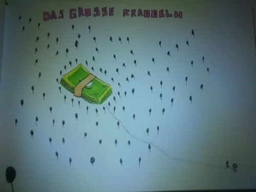 Cartoon: das große Krabbeln (medium) by hartabersair tagged cash,zaster,moneytn