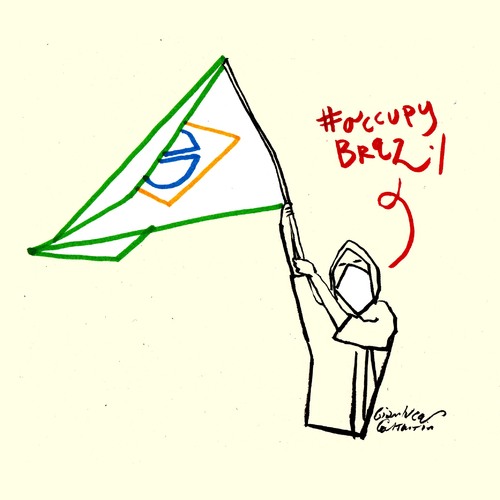 Cartoon: Occupy Brazil 01 (medium) by Political Comics tagged brazil,occupy