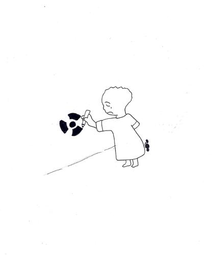 Cartoon: Child and Nucleer (medium) by adimizi tagged cizgi