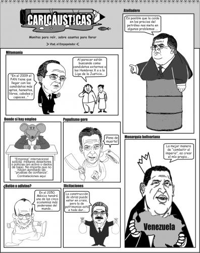 Cartoon: Caricausticas (medium) by Empapelador tagged chiapas,mexico