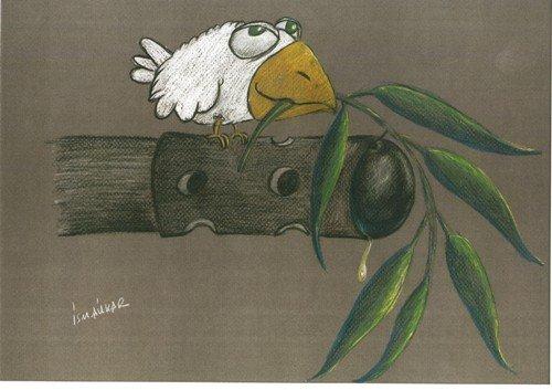 Cartoon: peace (medium) by iskocus tagged olive