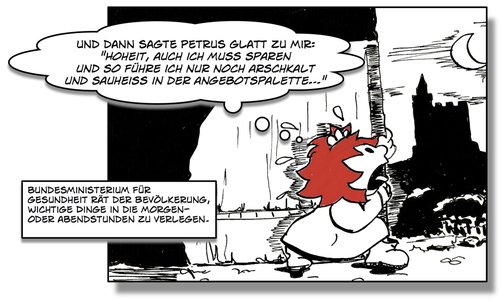 Cartoon: Hitzekoller nach Frostschock (medium) by Queenie tagged sommer,summer,hitze,heat,collaps