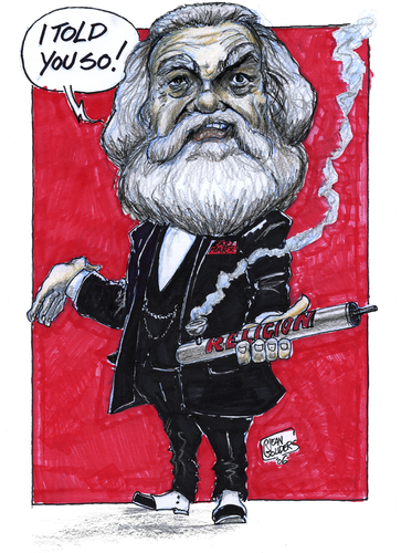Cartoon: Karl Marx (medium) by jean gouders cartoons tagged labour,gouders,jean,marx,day,may