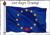 Cartoon: 100 days Trump (small) by jean gouders cartoons tagged trump,canada,european,union