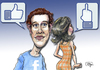 Cartoon: Zuckerbook (small) by jean gouders cartoons tagged zuckerbook,mark,zuckerberg,facebook,jean,gouders,like