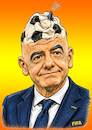 Cartoon: SoccerZocker (small) by Alf Miron tagged gianni,infantino,president,soccer,fussball,fifa,privatisierung,korruption,geld,gier,uefa