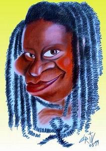 Cartoon: Whoopi (medium) by criv tagged whoopi,goldberg,actress,cinema,movies,usa