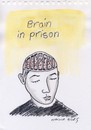 Cartoon: Brain in prison (small) by Otilia Bors tagged otilia,bors