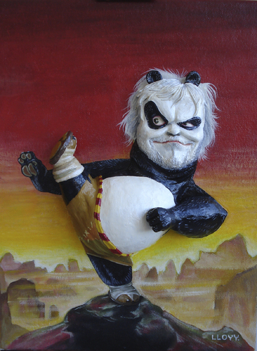Cartoon: Jack Black-Panda (medium) by lloyy tagged jack,black,kung,fu,panda,cartoon,disney,actors,voice,famous,people,caricature