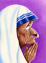 Cartoon: Madre Teresa de Calcuta (small) by lloyy tagged caricature caricatura humor