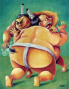 Cartoon: Sumo (small) by lloyy tagged sport deporte humor satira