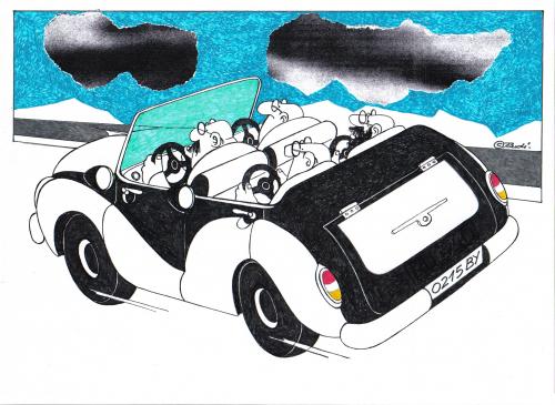 Cartoon: autofahrer (medium) by ruditoons tagged fahrer,