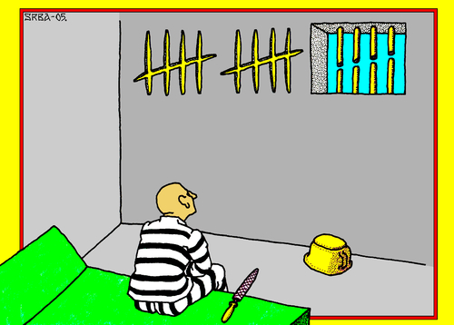 Cartoon: Anniversary (medium) by srba tagged rasp,bars,jail,anniversary