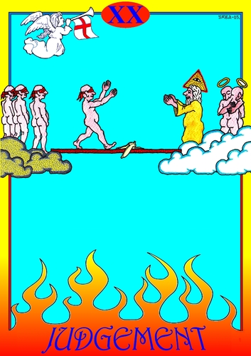 Cartoon: Judgement (medium) by srba tagged judgement,heaven,and,hell,banana,peel