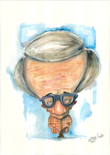 Cartoon: Woody Allen (medium) by dimaz_restivo tagged woody,allen,film,movie,dimaz,restivo