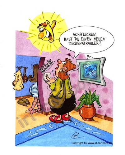 Cartoon: Deckenstrahler (medium) by irlcartoons tagged lampe,deckenstrahler,leuchte,design,deckenleuchte,deckenspot,möbelhaus