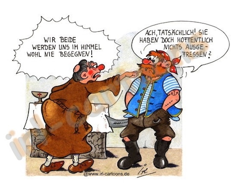 Cartoon: Himmelsfreuden (medium) by irlcartoons tagged himmelsfreuden,höllenpein,pirat,mönch,kirche,himmel,engel,bösewicht,humor,irlcartoons,glauben,glaube,hölle,religion,seeräuber