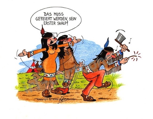 Cartoon: Skalp (medium) by irlcartoons tagged skalp,indianer,häuptling,kultur,amerika,ureinwohner