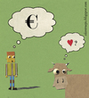 Cartoon: Vaca (small) by german ferrero tagged vaca cow economia economy euros money antruejo