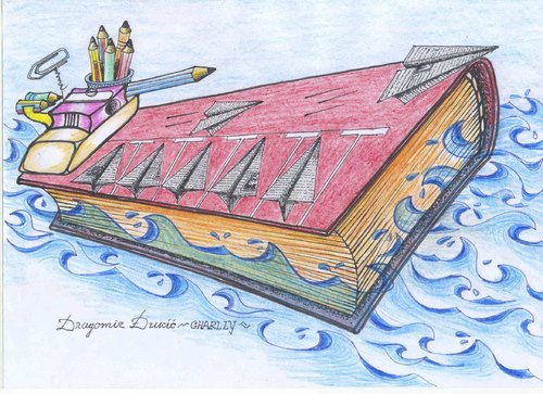 Cartoon: knowledge carrier (medium) by charlly tagged knowledge,carrier