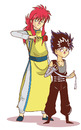 Cartoon: Kurama and Hiei (small) by MonitoMan tagged anime,hakusho