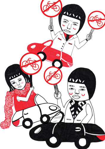 Cartoon: car (medium) by nolanolee tagged car