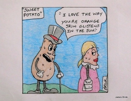 Cartoon: sweet potato (medium) by cartoonme1 tagged potato,food,funny,weird,odd,strange,crazy