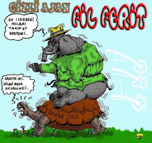 Cartoon: detective elephant modus (medium) by aceratur tagged detective,elephant,modus