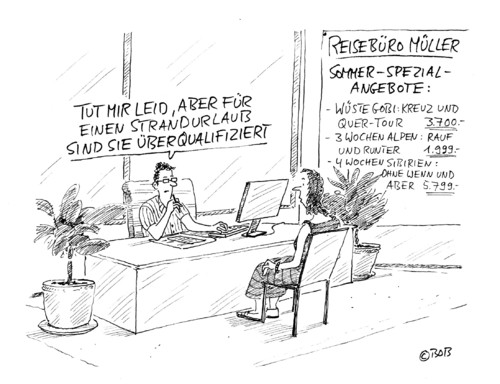 Cartoon: Das hat man davon! (medium) by Christian BOB Born tagged urlaub,strand,sommer,sonne,reisebüro