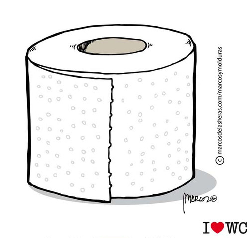 Cartoon: User Manual (medium) by marcosymolduras tagged toilet,paper,roll