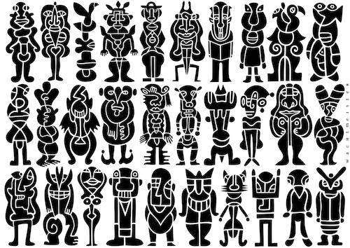 Cartoon: Alte Bekannte 2026 (medium) by constable tagged creatures,black,figures,humor,fantasy,groups