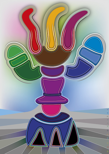 Cartoon: SkyDancer 2026 (medium) by constable tagged figures,colors,abstract,symbol,graphics