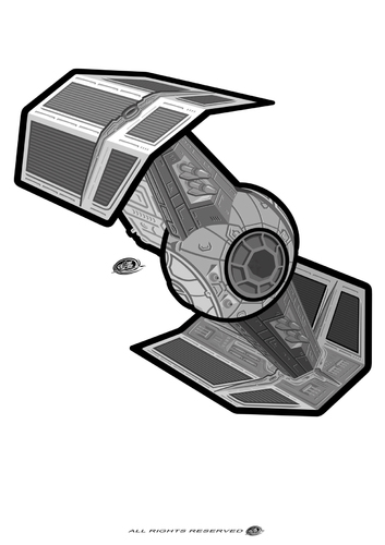 Cartoon: Tie Fighter (medium) by elle62 tagged scifi,trooper,fanart,wars,star