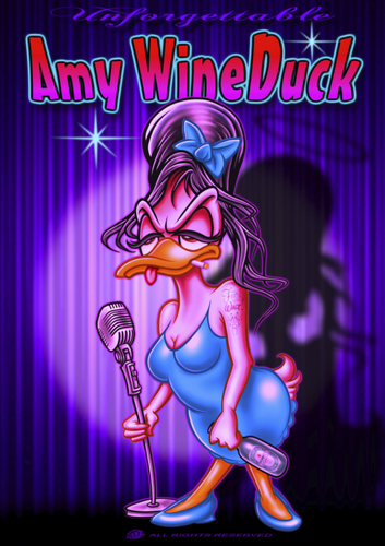 Cartoon: tribute to amy part2 (medium) by elle62 tagged wineduck,winehouse,amy