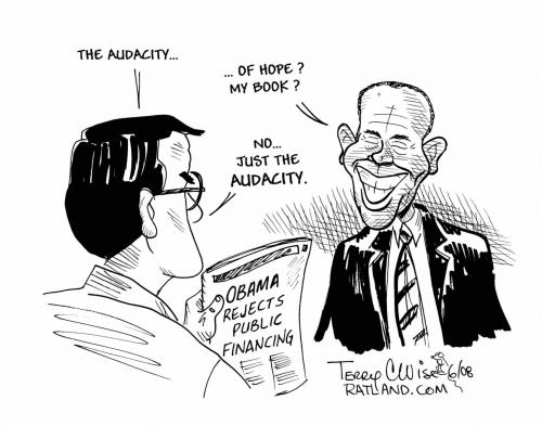 Cartoon: The audacity (medium) by terry tagged obama