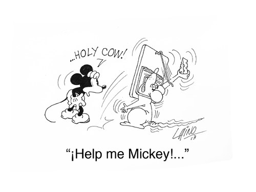 Cartoon: HELP! (medium) by LAINO tagged mouse,cheese