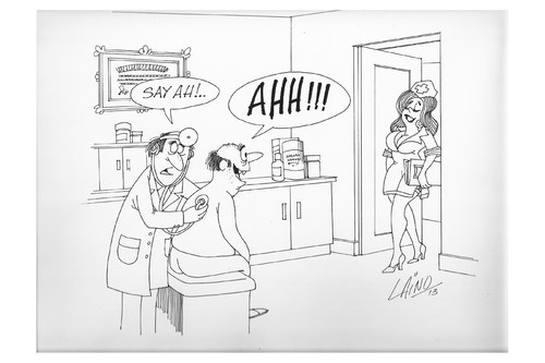 Cartoon: SAY AHH! (medium) by LAINO tagged doctor