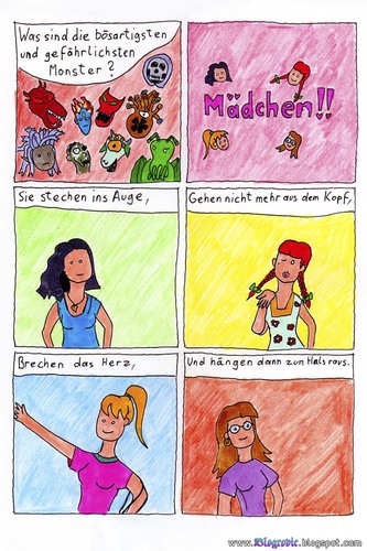 Cartoon: Monster Mädchen (medium) by Blogrovic tagged monster,mädchen