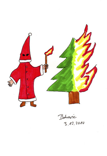 Cartoon: The North will rise again (medium) by Blogrovic tagged christmas,weihnachten,ku,klux,klan