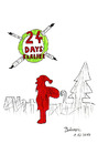 Cartoon: 24 Days Earlier (small) by Blogrovic tagged bobrovic 28 days later mas horror weihnachten nikolaus santa