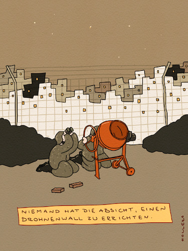 Cartoon: Absicht (medium) by hollers tagged drohnenwall,drohnen,mauer,errichten,russland,nato,außengrenzen,ulbricht,betonmischer,waffen,technik,mittel,drohnenwall,drohnen,mauer,errichten,russland,nato,außengrenzen,ulbricht,betonmischer,waffen,technik,mittel