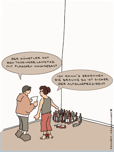 Cartoon: Altglas (medium) by hollers tagged thüringen,landtag,altglas,braun,rechts,braunglas,alterspräsident,sitzung,kunst,ausstellung,museum,thüringen,landtag,altglas,braun,rechts,braunglas,alterspräsident,sitzung,kunst,ausstellung,museum