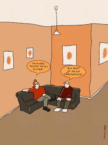 Cartoon: Cartoonist (medium) by hollers tagged cartoonist,trump,super,moral,demokratie,cartoonist,trump,super,moral,demokratie