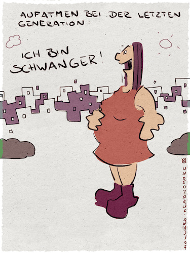 Cartoon: Doch vorletzte (medium) by hollers tagged letzte,generation,ökologie,nachwuchs,kinder,klimaaktivisten,schwanger,vorletzte,umwelt,umweltschützer,retten,klima,letzte,generation,ökologie,nachwuchs,kinder,klimaaktivisten,schwanger,vorletzte,umwelt,umweltschützer,retten,klima